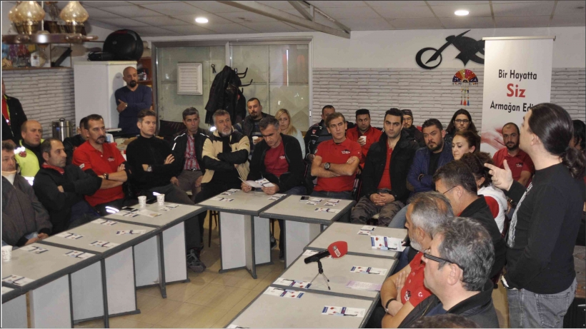 MOTOSİKLET&Ccedil;İLER ORGANLARINI BAĞIŞLADI