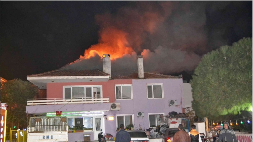 PANSİYONDA YANGIN PANİĞİ