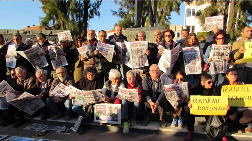 AYVALIK DEMOKRASİ G&Uuml;&Ccedil;LERİ, &ldquo;KORKUNUN ECELE FAYDASI YOK&rdquo;