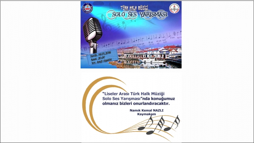 BALIKESİR LİSELER ARASI T.H.M. SOLO SES YARIŞMASI FİNALİ AYVALIK&rsquo;TA