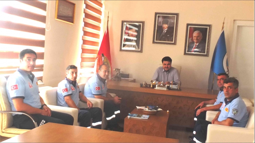 İTFAİYECİLER ERSOY&rsquo;U ZİYARET ETTİ