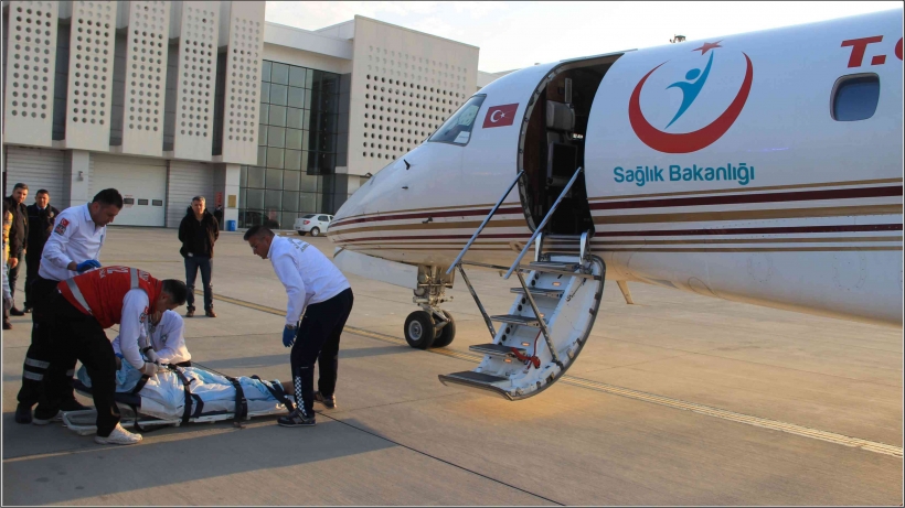 RAHATSIZLANAN EMEKLİ İNŞAAT USTASI İ&Ccedil;İN AMBULANS U&Ccedil;AK G&Ouml;NDERİLDİ